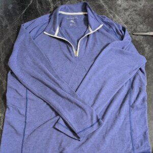 Tommy Bahama Men's XL Long Sleeve Half Zip Long Sleeve Shirt Blue